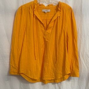 LOFT Vibrant Yellow Blouse